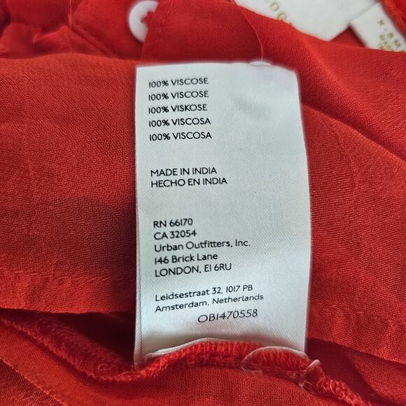 MAEVE ANTHRO Ruffled Buttondown Blouse Orange Size XS - Picture 8 of 8